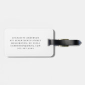 Minimalistische Botanische Maan Gepersonaliseerd C Bagagelabel (Achterkant horizontaal)