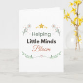 Minimalistische botanische madeliefjes bloemig kaart (Gele Bloem)