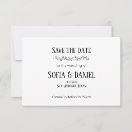 Minimalistische Botanische Madeliefjes Lijn Bewaar Save The Date