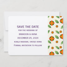 Minimalistische Botanische met Oranje Bloesem