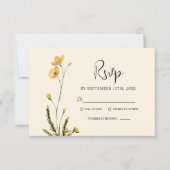 Minimalistische Botanische Moderne Rustieke Elegan RSVP Kaartje (Voorkant)