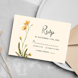 Minimalistische Botanische Moderne Rustieke Elegan RSVP Kaartje