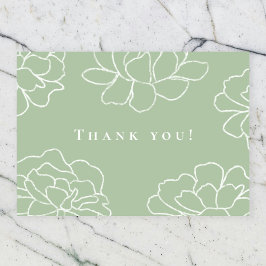 Minimalistische Botanische Moderne Trouwbedankkaar