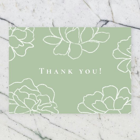 Minimalistische Botanische Moderne Trouwbedankkaar