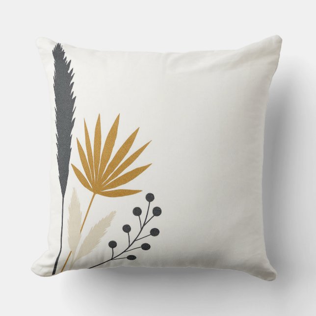 Minimalistische Botanische Moederdag Kussen (Voorkant)