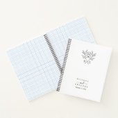 Minimalistische Botanische Monogram Bruiloft Plann Notitieboek (Binnen)