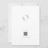 Minimalistische Botanische Monogram Uitnodiging (Achterkant)