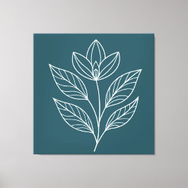 Minimalistische botanische muurkunst canvas afdruk