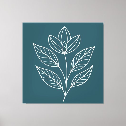 Minimalistische botanische muurkunst canvas afdruk (Voorkant)