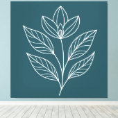 Minimalistische botanische muurkunst canvas afdruk (Insitu (Houten vloer))