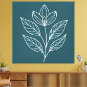 Minimalistische botanische muurkunst canvas afdruk (Insitu (Woonkamer))