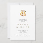 Minimalistische Botanische Peer Botanische Koppels Kaart (Voorkant)