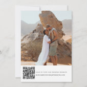 Minimalistische botanische QR-code foto Save The Date (Achterkant)