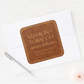 Minimalistische botanische rietdiffuser-labelsjabl vierkante sticker (Envelop)