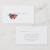  minimalistische botanische Roos Visitekaartjes Afsprakenkaartje (Voorkant / Achterkant)