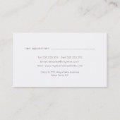  minimalistische botanische Roos Visitekaartjes Afsprakenkaartje (Achterkant)