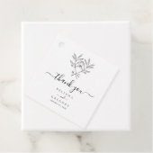 Minimalistische Botanische Rustieke Monogram Bruil Bedankjes Labels (In situ)