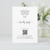 Minimalistische Botanische Rustieke Monogram Bruil Informatiekaartje (Staand voorkant)