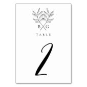 Minimalistische Botanische Rustieke Monogram Bruil Kaart (Voorkant)