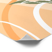 Minimalistische botanische salie terracotta boho P Poster (Hoek)