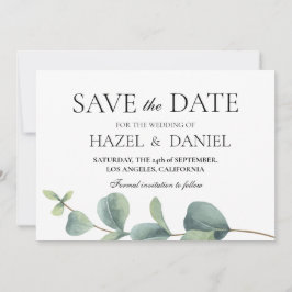 Minimalistische Botanische 'Save The Date'-aankond Kaart
