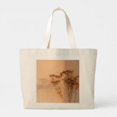 Minimalistische botanische silhouet Canvas tas (Achterkant)