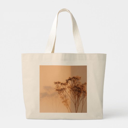 Minimalistische botanische silhouet Canvas tas (Achterkant)