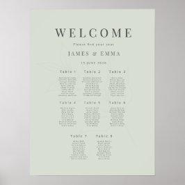 Minimalistische Botanische Trouw (8) Bleek Salie Poster