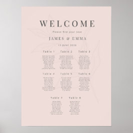 Minimalistische Botanische Trouw (8) Warme Blos Poster