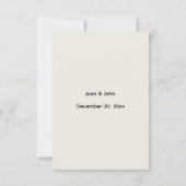 Minimalistische Botanische Trouw RSVP Kaart (Achterkant)