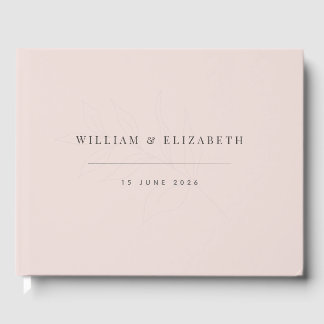 Minimalistische Botanische Trouw | Warm Blozen Gastenboek