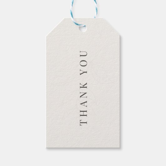 Minimalistische Botanische Trouw | Warm Wit Cadeaulabel (Voorkant)