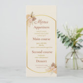 Minimalistische Botanische Trouwmenu - Modern Rust Menu (Staand voorkant)