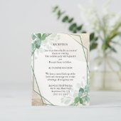 Minimalistische Botanische Trouwruimte Kaart (Staand voorkant)