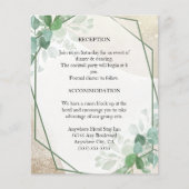 Minimalistische Botanische Trouwruimte Kaart (Voorkant)