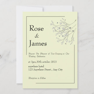 Minimalistische botanische trouwuitnodiging  save the date