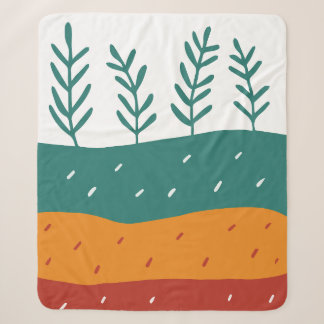 Minimalistische Botanische Tuin Gelaagde Kunstdeke Sherpa Deken