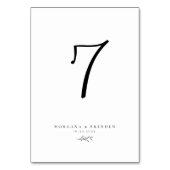 Minimalistische botanische zwarte en witte script kaart (Achterkant)