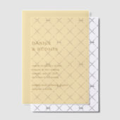 Minimalistische Boter Geel Moderne bruiloft Vellum Uitnodigingen (Offset (Uitnodiging))