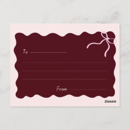 Minimalistische Bourgogne Boogansichtkaart | Elega Briefkaart