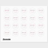 Minimalistische Bourgondië rood & wit eenvoudige b Ronde Sticker (Vel)
