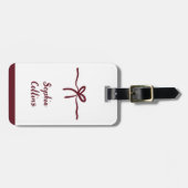 Minimalistische Bourgondische bruidsmeisje naam bo Bagagelabel (Voorkant horizontaal)