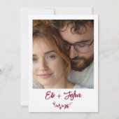 Minimalistische Bourgondische gebladerte Motief br Kaart (Achterkant)