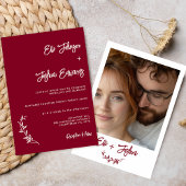 Minimalistische Bourgondische gebladerte Motief br Kaart