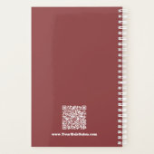 Minimalistische Bourgondische Witte Bedrijf Afspra Planner (Achterkant)