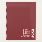 Minimalistische Bourgondische Witte Stylist Afspra Planner (Voorkant)