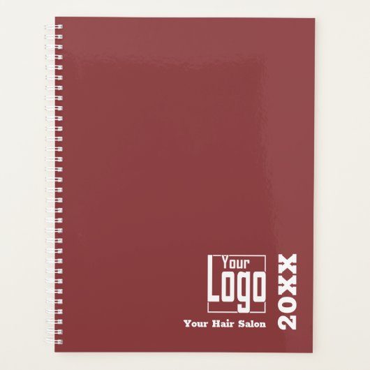 Minimalistische Bourgondische Witte Stylist Afspra Planner (Voorkant)