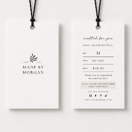 Minimalistische Boutique Kleding Hangtag Visitekaartje