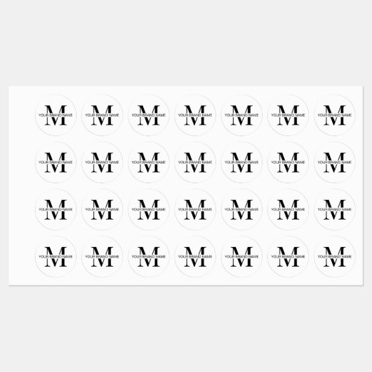 Minimalistische Boutique Logo Waterdichte Kleding Labels (Vel)