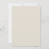 Minimalistische Bovenrand Besblad Bruiloft Kaart (Achterkant)
